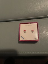 NEW Disney Sterling Silver Mickey's MINNIE MOUSE PIERCED EARRINGS Childrens Stud