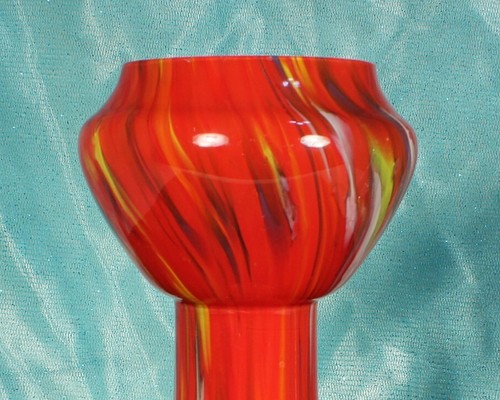 KRALIK HYACINTH Vase 1920s CZECH Art Deco Era Cased Spatter Art Glass 7 in FAB - Picture 10 of 16