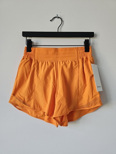 NWT LULULEMON LITO Orange Hotty Hot High Rise Shorts 4" Lined 6