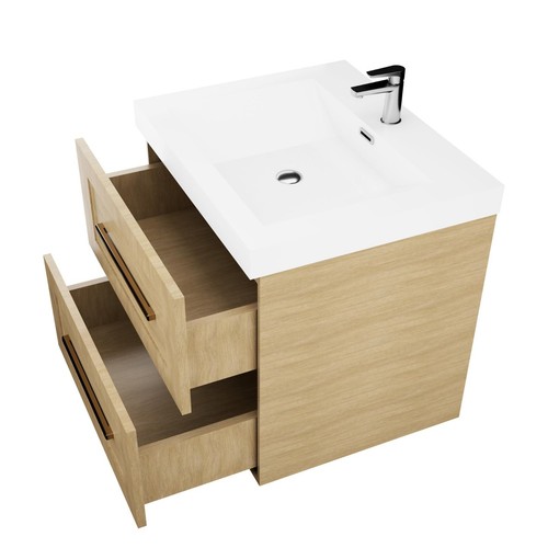 24" Bathroom Vanity Cabinet with Sink MDF Wall Mounted Vanity Closing Drawers - Picture 6 of 13