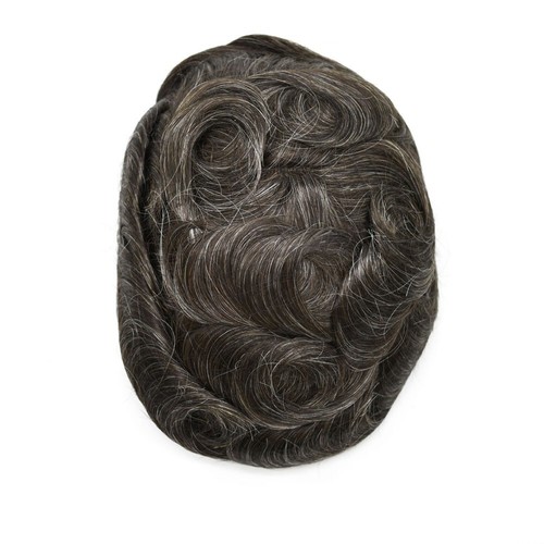 SWISS LACE Hairpiece Poly Pu Skin Around Hair System Mens Toupee For Men - Picture 50 of 67