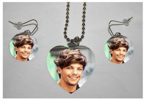 LOUIS-TOMLINSON-2-034-ONE-DIRECTION-034-Band-Photo-Charm-Necklace-amp-Earring-Set