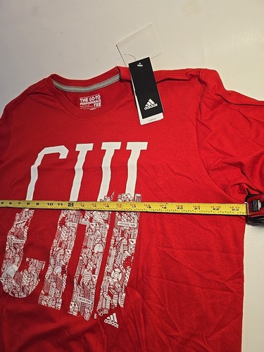 🚨 adidas Originals Chicago Herren Training T-Shirt Scarlet-White BQ1716 Gr. XL - Bild 2 von 5