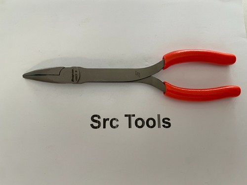 Snap-On Tools USA NEW ORANGE Soft Grip 9" Stork Bent Needle Nose Pliers 408CFO - Bild 1 von 6