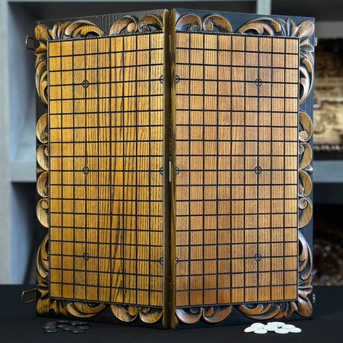 Handcarved Wooden Chinese Go Game, Go Bowls, Chess Set, Exclusive Classic Board - Picture 2 of 8