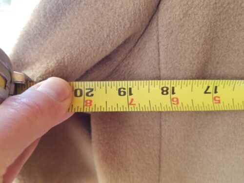 Vintage KASHMARA Alpacuna Men’s Winter Dress Coat Camel Beige Wool Size L+ Nice - Picture 24 of 24
