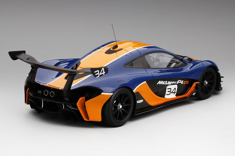 TSM MODEL TSM181008R 1/18 McLAREN P1 GTR #34 Blue Orange