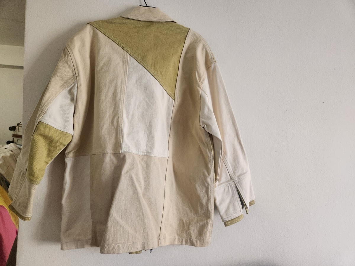 ZARA GABARDINE PATCHWORK JACKET OVERSIZED RUNS BIG S NWT | eBay