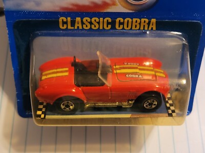Hot Wheels Classic Cobra 427 Red #31 early ribbed blister