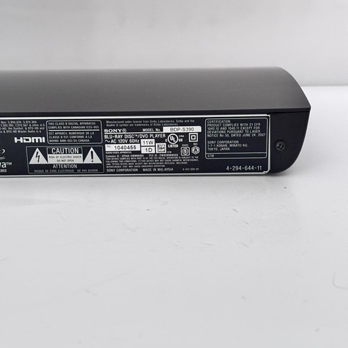 Sony BDP-S390 Smart Blu-Ray Player WiFi Streaming Remote HDMI Free Ship/Return - Picture 12 of 14