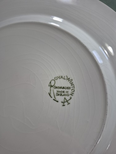 Royal Winton Motrled Pink 8 Dinner Plates And 12 Inch Platter - Picture 3 of 13