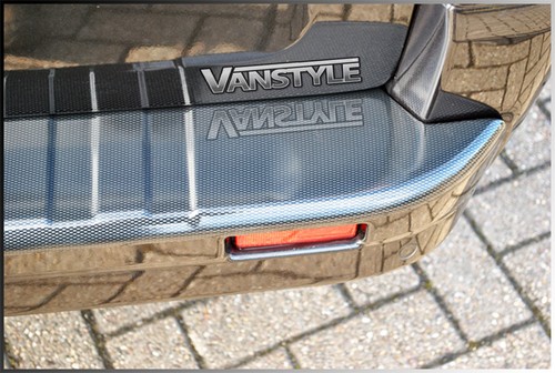 FITS VAUXHALL OPEL VIVARO 14>19 CARBON REAR BUMPER PROTECTOR TOUGH ABS COVER - Picture 4 of 8