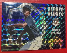 Triston McKenzie 2021 Panini Mosaic Debuts Insert Blue Reactive Prizm Rc Indians