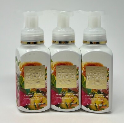 3 NEW BATH BODY WORKS BRIGHTEST BLOOM GENTLE CLEAN FOAMING HAND SOAP WASH FOAM