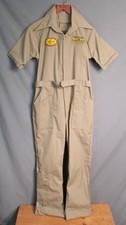 Vintage 1970s Pilots Flight Suit Coverall w/Patches Int'l Flying Farmers Sz.36