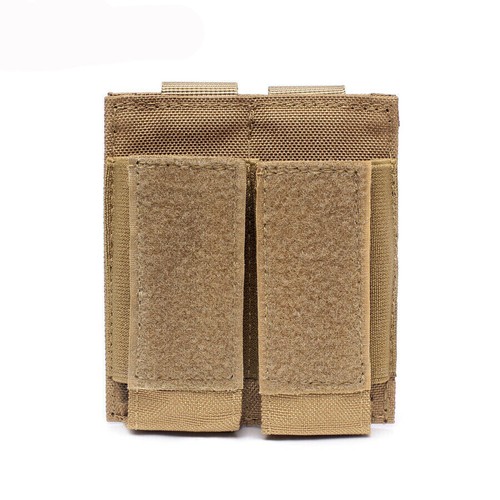 Tactical MOLLE Double Stack Nylon Magazine Pouch Pistol 9mm Mag Carrier Holder - Picture 22 of 24