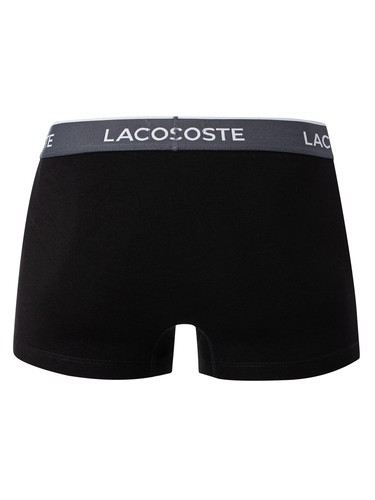 Lacoste Men's 3 Pack Casual Trunks, Black - Picture 8 of 9