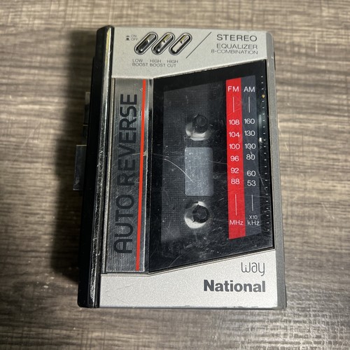 Vintage Way National  RX-SA70 AM/FM Radio Cassette Player Walkman Works