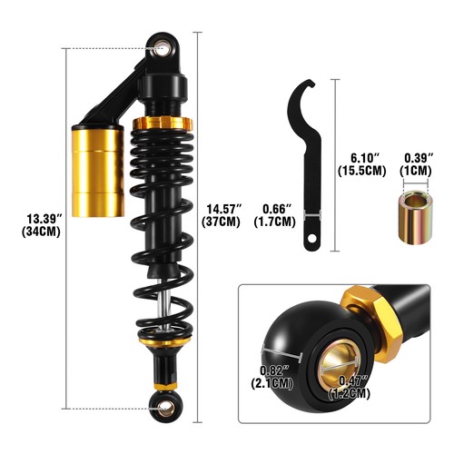 Motorrad Stossdämpfer hinten 340mm Federbein Paar Universal - Imagen 8 de 8