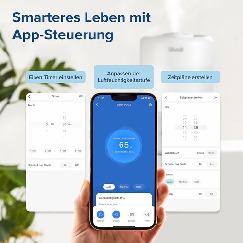 LEVOIT 3L Top Fill Humidifier, 360° Rotating Nozzle Cool Mist Humidifier - Picture 2 of 4