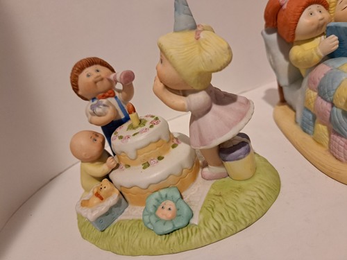 Vintage 1984 Cabbage Patch Kids fine porcelain figurines Lot Of 4 - Picture 5 of 10