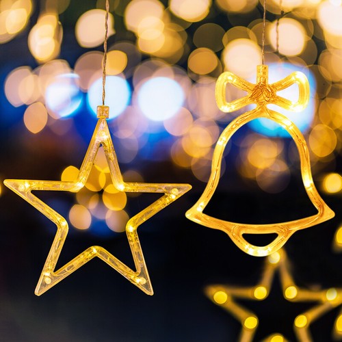 LOT LED String Light Window Decor Lamp Christmas Hanging Ornaments Fairy Lights - Bild 18 von 44