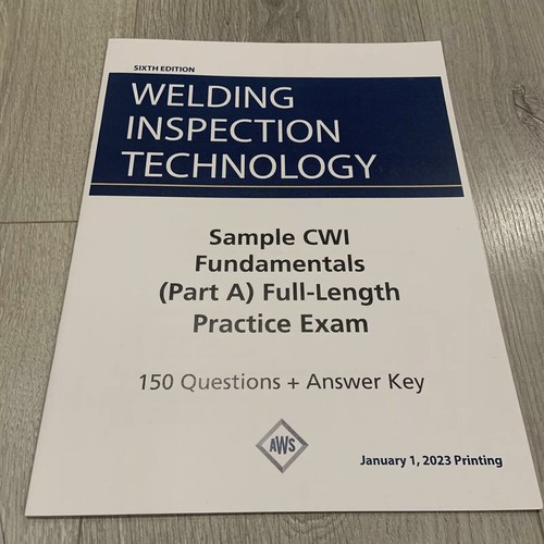 WIT-T / WIT-W / WIT-E WELDING INSPECTION TECHNOLOGY Textbook/Workbook/Exam. - Picture 5 of 5