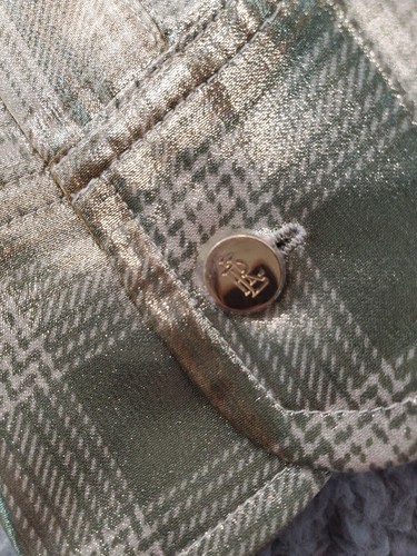 Ralph Lauren Damen Metallic Langarm Hemd mit versteckter Knopfleiste Gr. XL Neu mit Etikett - Bild 14 von 19