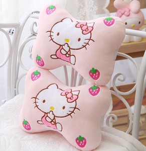 Cute Hello Kitty Plush Car Seat Head Rest Cushion Pillows Neck
