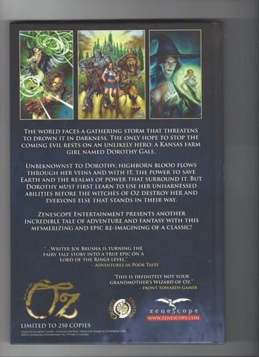 Grimm Fairy Tales OZ SDCC Hardcover Zenescope 2014 Ltd 250 - Picture 2 of 2