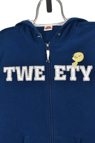 Women's vintage Tweety Bird hoodie (XL), navy embroidered fleece - Picture 2 of 5