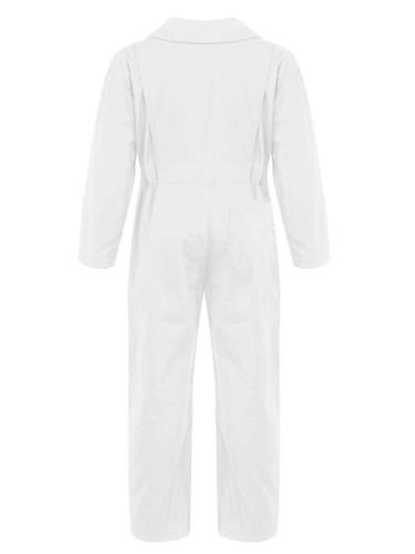 UK Kids Girls Jumpsuit Overall Mechanic Boiler Suit Coverall Workwear Costume - Picture 29 of 94