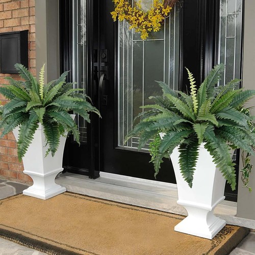 UV Resistant Artificial Boston Ferns Set of 4 - 30" Diameter Decorative Bouquets - Picture 6 of 9