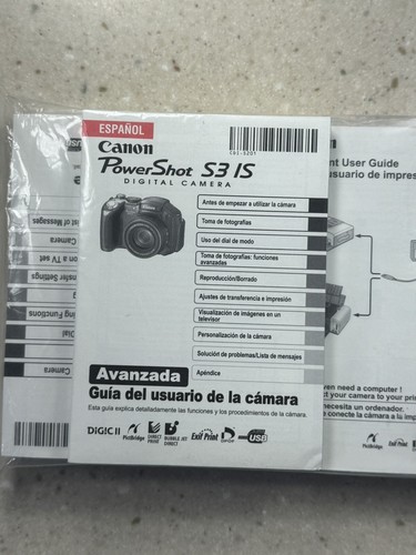Versiegelt Canon Powershot S3 IS DIGITALKAMERA BEDIENUNGSANLEITUNG BEDIENUNGSANLEITUNG - Bild 2 von 4