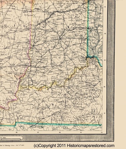 Civil War Map - America Civil War Theatre - Stanford 1861 - 23 x 27.27 - Picture 3 of 20