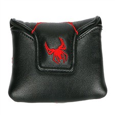Black/Red Spider Web Golf Sqaure Mallet Putter Headcover Magnet Cover