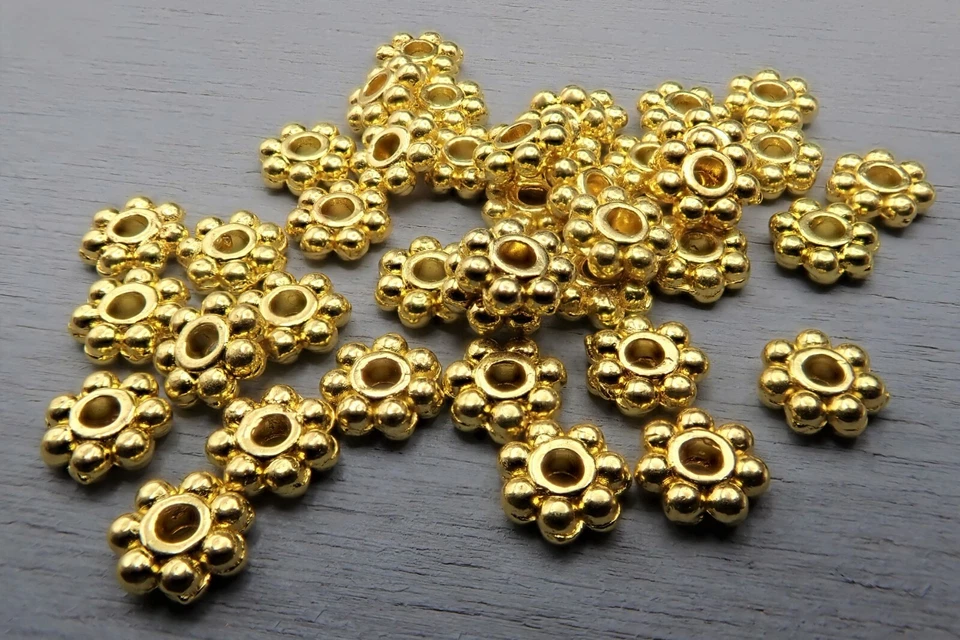 4mm Metallperle Perle Spacerperle Zwischenperle vergoldet 2-1000 Stück SB 1208 - Bild 4 von 4