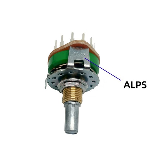 SRRM342800 ALPS 3-poliger 4-Positionen 20 mm Rundwellen Audiosignal Drehschalter SRRM342800 ALPS 3-poliger 4-Positionen 20 mm Rundwellen Audiosignal Drehschalter
