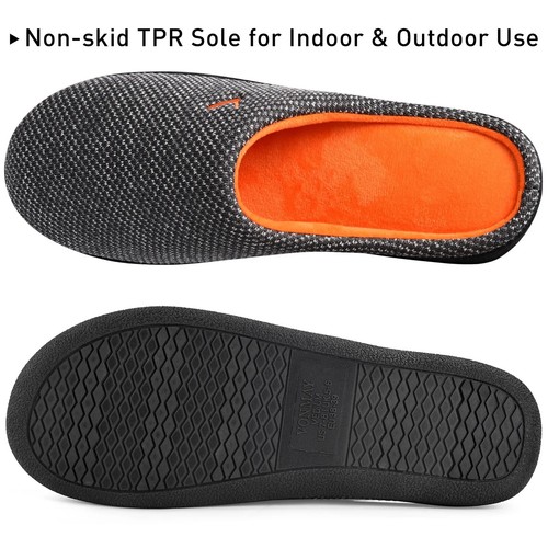 VONMAY Women Cozy Slippers Memoary Foam Waffle Knite Slip on House Outdoor Shoes - Picture 6 of 17