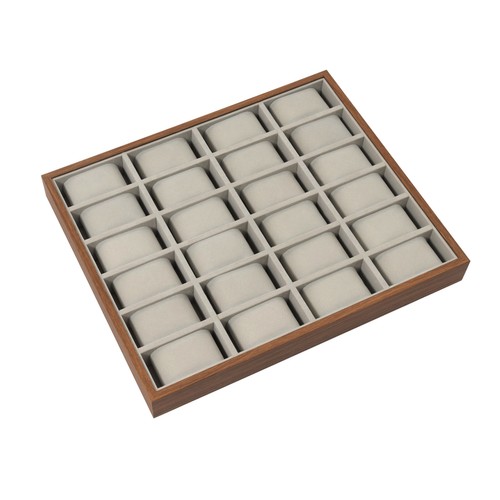 24 Slot Watch Box Wooden Display Case Organizer Jewelry Storage Case - Picture 5 of 16