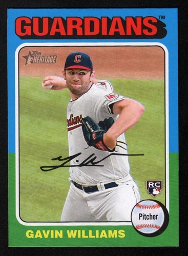 Gavin Williams 2024 Topps Heritage #489 Image Variation Rookie RC SP Guardians 1 - Picture 1 of 2