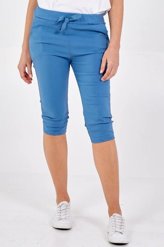 Women Ladies Italian Stretch Plain Magic Comfy Lagenlook Shorts Hot Pants 8-22 - Picture 31 of 63