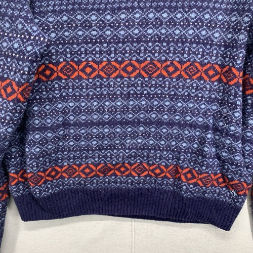 Mens XL Sweater Unique Gondola Fair Isle Pattern Vintage Retro Look Wool Nylon - Picture 7 of 17