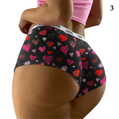 Women Christmas Print Shorts Funny Boxer Brief Underwear Boyshort Ladies Bikin & - Picture 16 of 21