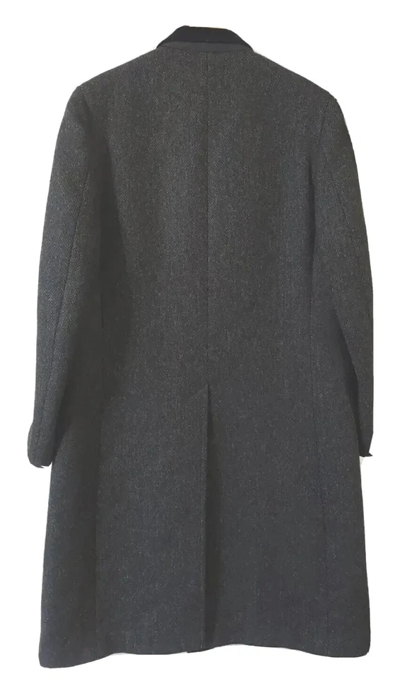 Abrigo de Colección Murray Hill Para Hombres Talla 44 Lana Espiga Un Pecho Gris Trinchera  Foto 2 de 4
