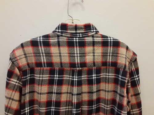 Red Head Medium Brown Red Plaid Flannel Long Sleeve Button Down Men's Shirt - Picture 9 of 15