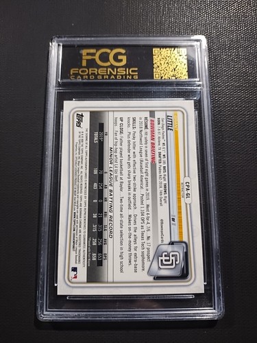 2020 Bowman Chrome Prospects Auto #CPA-GL /499 Grant Little San Diego Padres⚾💥⚾ - Afbeelding 2 van 2