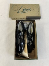 Tempo Leo's 808W Youth Girls Dance Tap Shoes Black With Box Size 2.5M Fast Ship