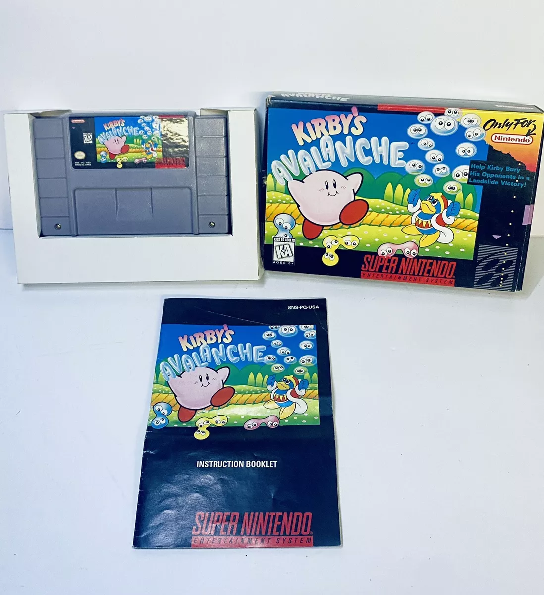 Snes - Kirby's Avalanche Super Nintendo Manual Booklet Only No