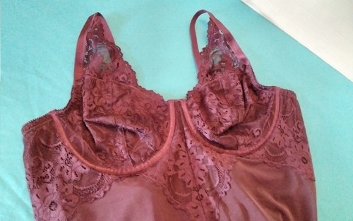 NWT Torrid Curve Dark Red Wine Purple Lacey Bodysuit Teddie size 3 - Picture 6 of 11